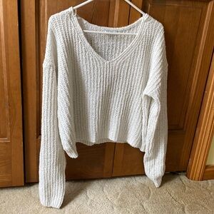 Hooked heart up size medium white neck sweater